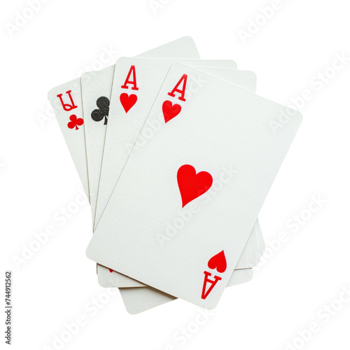 playing cards game on transparent background