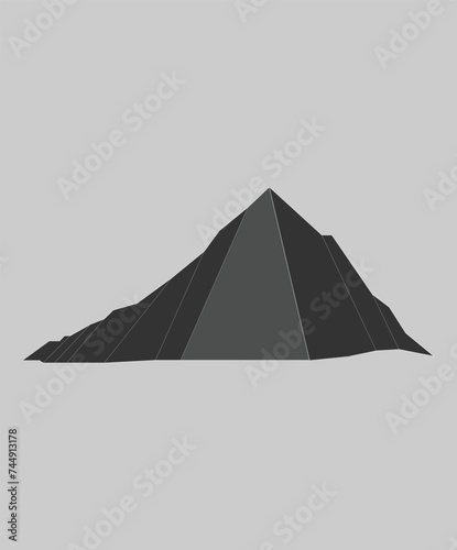 Abstract triangular geometric mountains logo