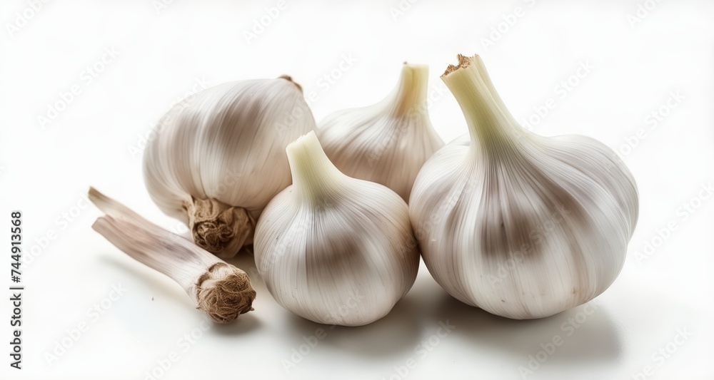 Fresh garlic bulbs, ready to add flavor to your dishes Fresh garlic bulbs, ready to add flavor to your dishes