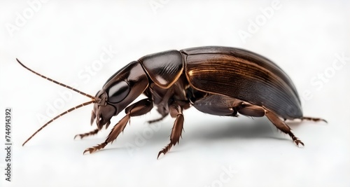  Detailed close-up of a beetle on a white background © vivekFx