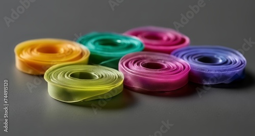  Vibrant ribbons in a rainbow of colors