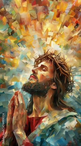 Mosaic art concept of Jesus Christ