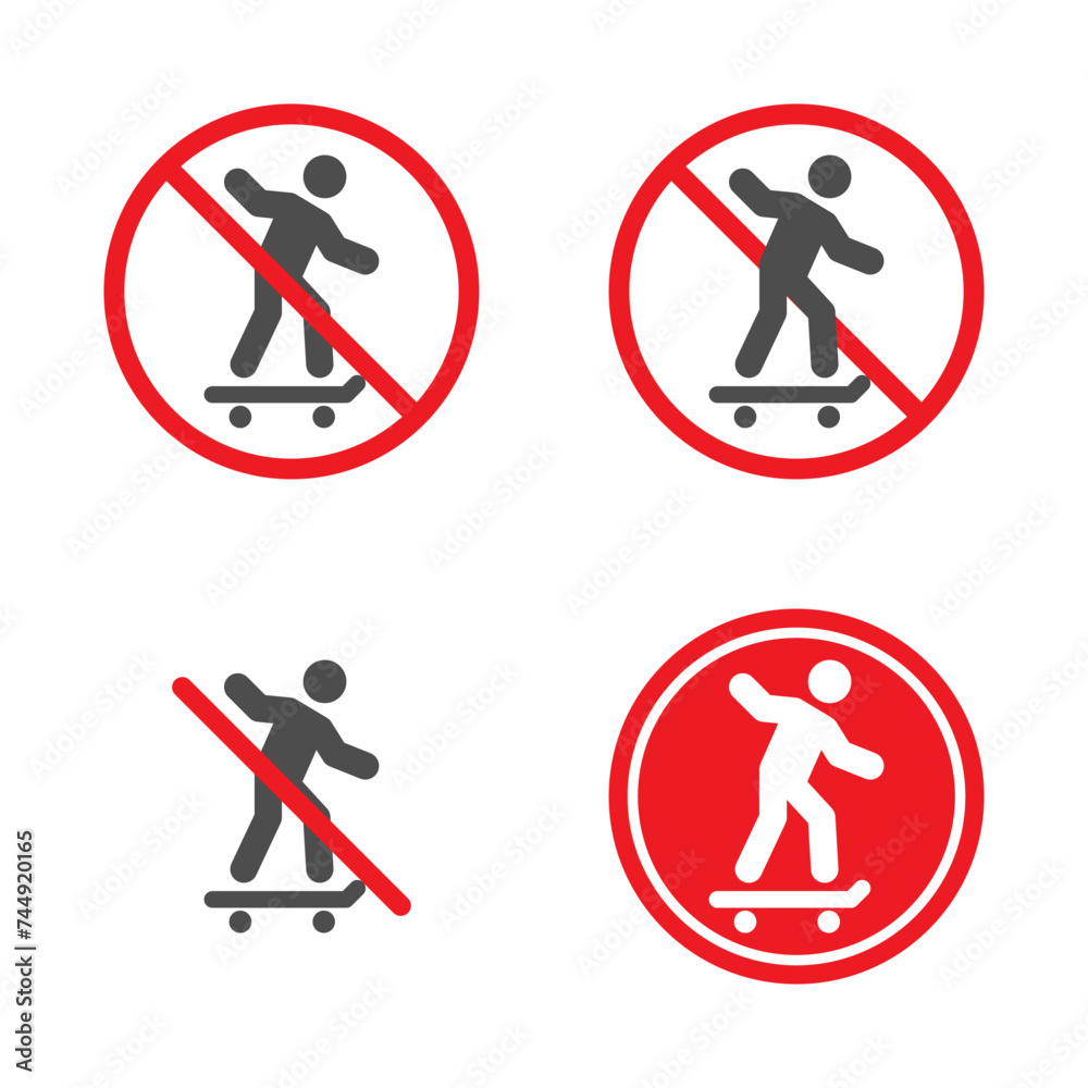 vector no skating, no skateboard, no skate sign, skating is prohibited vector no skating, no skateboard, no skate sign, skating is prohibited
