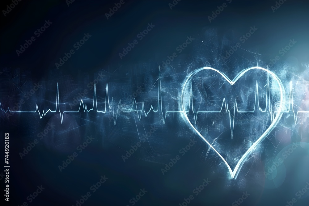 Obraz premium Heartbeat background