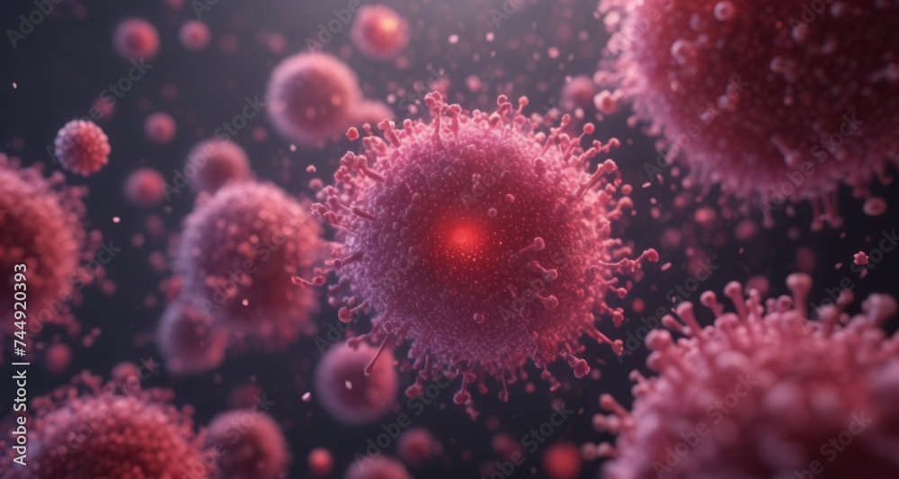 Viral particles in motion, a microscopic view of a pandemic Viral particles in motion, a microscopic view of a pandemic
