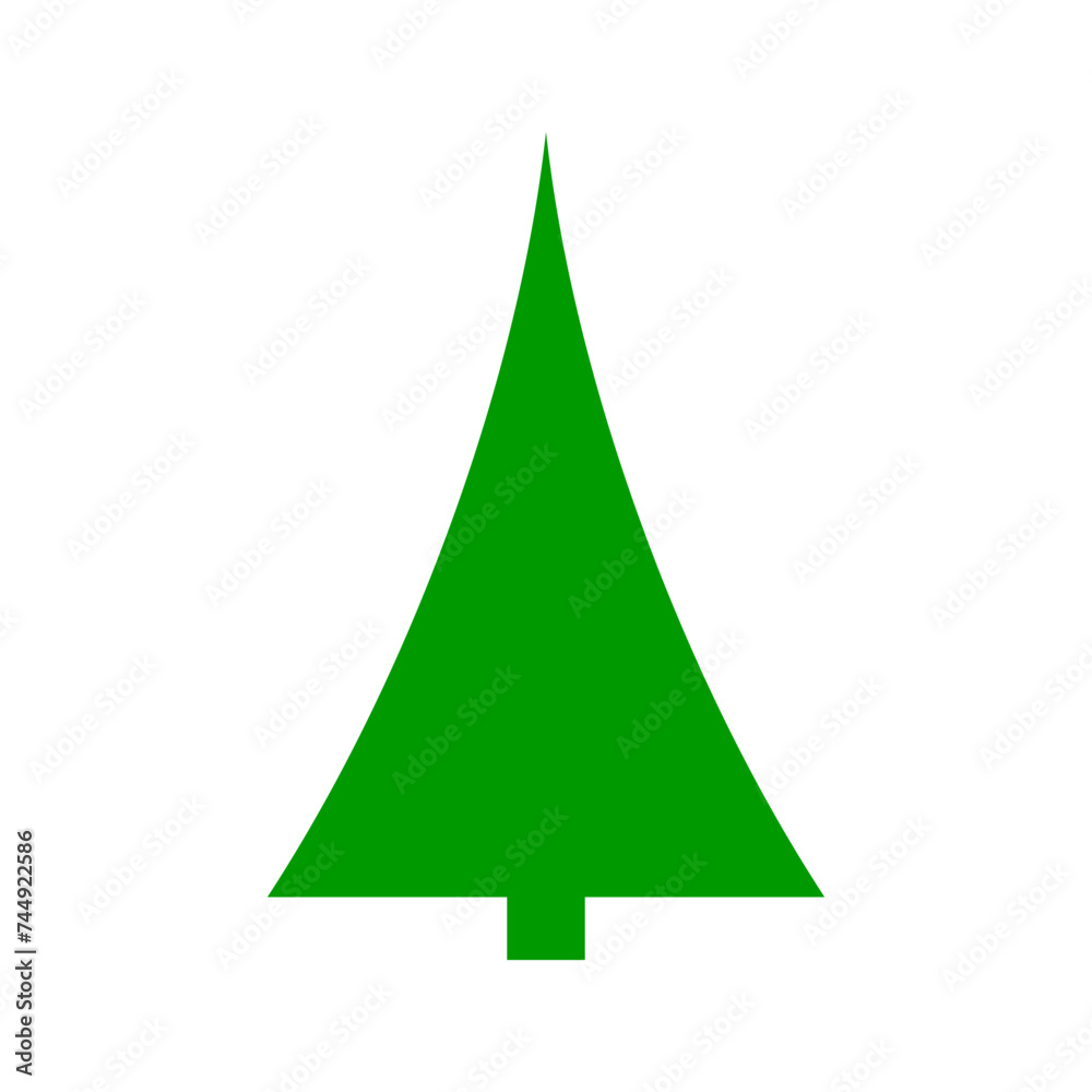 Christmas tree green icon. Christmas tree logo. Xmas symbol. Vector illustration isolated on white background. Christmas tree green icon. Christmas tree logo. Xmas symbol. Vector illustration isolated on white background.