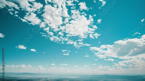 natural background of clouds and blue sky during the day