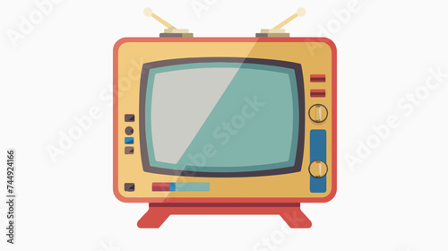 Flat design retro classic tv icon vector illustratio