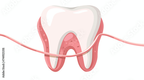 Floss dental care related icon image vector illustra