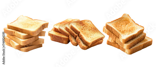 Sliced Toast Bread Isolated on Transparent Background