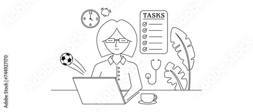 person with laptop-busy mom