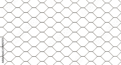 Built to Endure: Showcase the lasting performance of your steel mesh with this 3D illustration. The hexagonal design symbolizes resilience and reliability, ideal for industrial use and chicken fencing photo