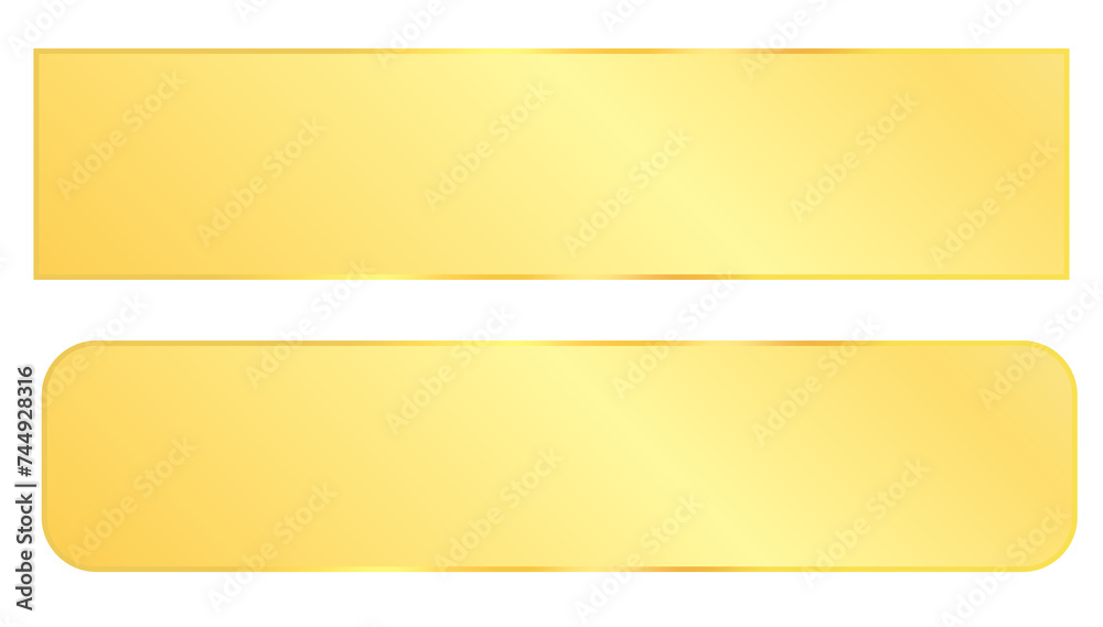 Set of gold textured thin rectangle shape vector clipart illustration for banner card print background template Set of gold textured thin rectangle shape vector clipart illustration for banner card print background template