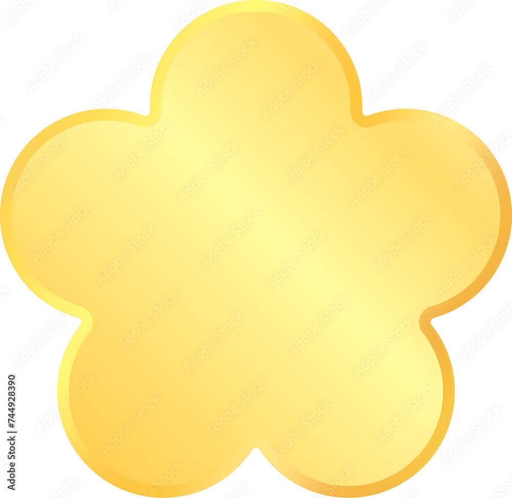 Shiny blank gold flower symbol logo label png clipart vector illustration for season nature blossom concept Shiny blank gold flower symbol logo label png clipart vector illustration for season nature blossom concept