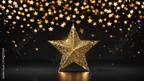 Golden stars sparkle wallpaper  glowing golden stars light particles background  golden light stars and black screen wallpaper