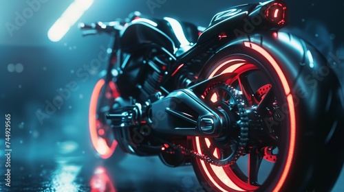 A sleek and aerodynamic motorcycle.