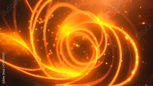 a digital motion colored background bright yellow colors sparks moving around a black background
