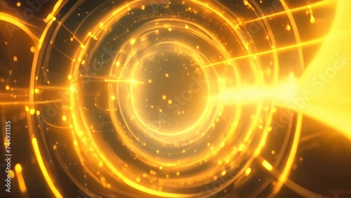a digital motion colored background bright yellow colors sparks moving around a black background