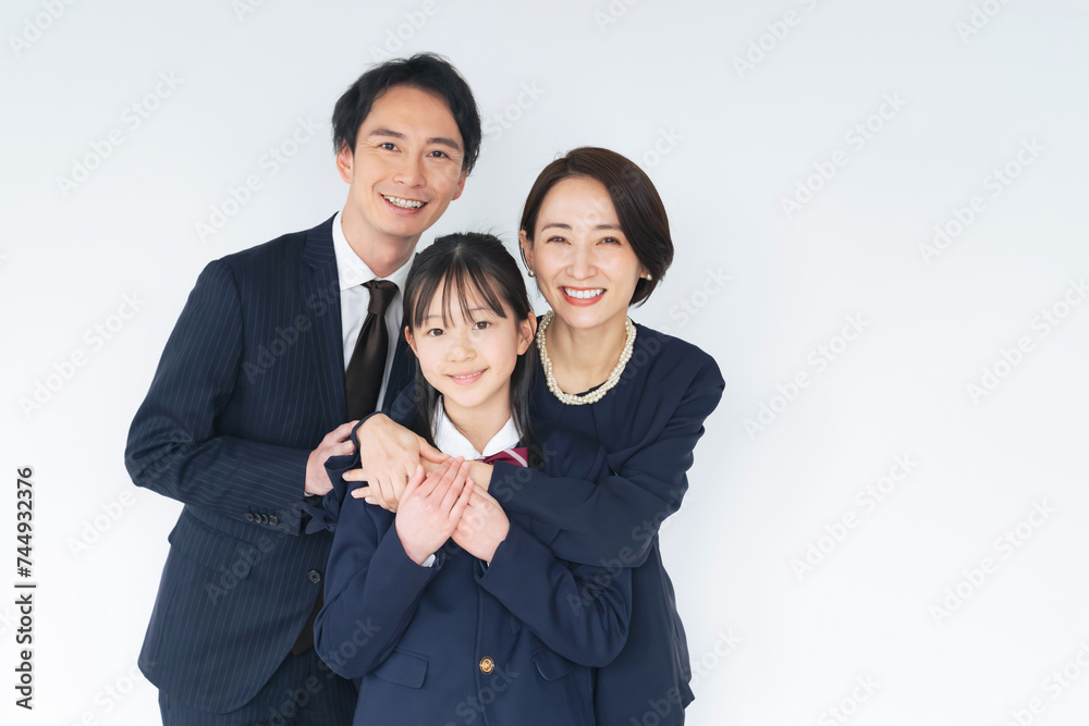 ハグする仲良し親子 ハグする仲良し親子