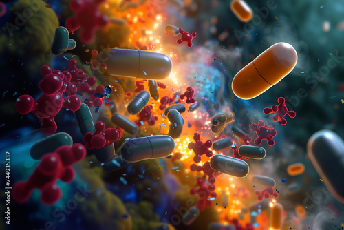 Implications of antimicrobial resistance: antibiotic resistance illustration