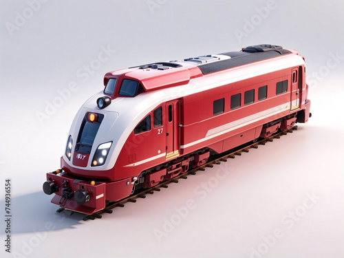 3d train, train transport, summer travel service, planning traveler tourism train isolated on gradient background. 3d render illustration