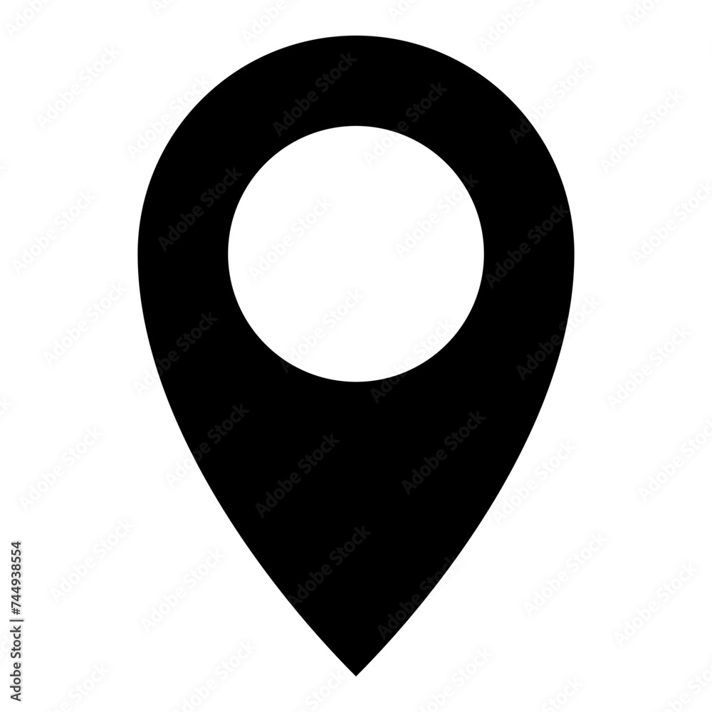 Map pin icon isolated on white background Map pin icon isolated on white background