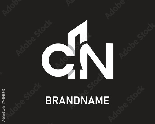 Letter cn logo design template