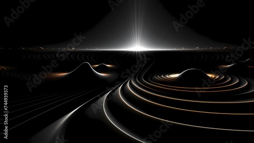 Abstract Distorted Star Rings Background
