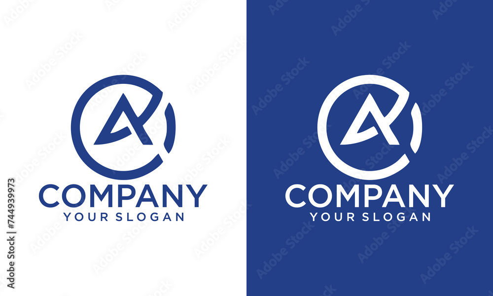 Creative Circle letter EA logo. This logo icon incorporate with abstract shape in the creative way. Creative Circle letter EA logo. This logo icon incorporate with abstract shape in the creative way.