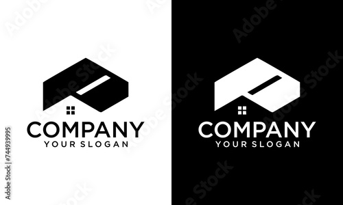 Creative Letter Monogram Initial P House  Logo Design Template. Suitable for Real Estate Realty Realtor Property Properties Mortgage Construction Development Management Agent Logo Design.