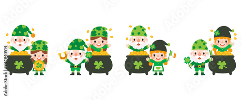 Gnomes Saint Patrick s Day Clipart  Gnome man and woman Saint Patricks 