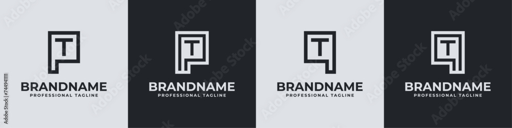 Modern Initials PT and QT Logo, suitable for business with PT, TP, QT, or TQ initials Modern Initials PT and QT Logo, suitable for business with PT, TP, QT, or TQ initials