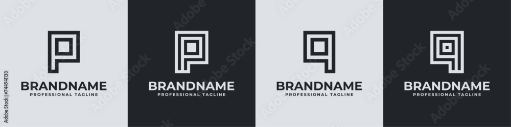 Modern Initials PO and QO Logo, suitable for business with PO, OP, QO, or OQ initials