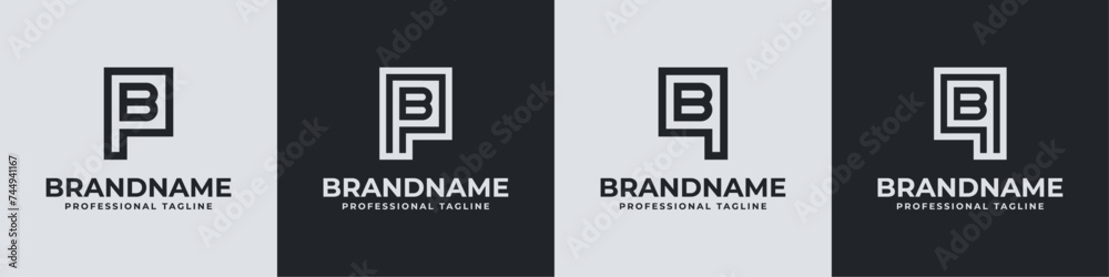 Modern Initials PB and QB Logo, suitable for business with PB, BP, QB, or BQ initials