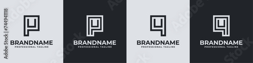 Modern Initials PU and QU Logo, suitable for business with PU, UP, QU, or UQ initials