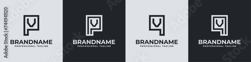 Modern Initials PV and QV Logo, suitable for business with PV, VP, QV, or VQ initials