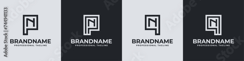 Modern Initials PN and QN Logo, suitable for business with PN, NP, QN, or NQ initials photo