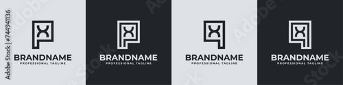 Modern Initials PX and QX Logo, suitable for business with PX, XP, QX, or XQ initials