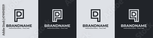 Modern Initials PD and QD Logo, suitable for business with PD, DP, QD, or DQ initials