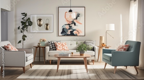 Modern Vintage Combine modern sensibility with vintage charm for a timeless and eclectic interior photo
