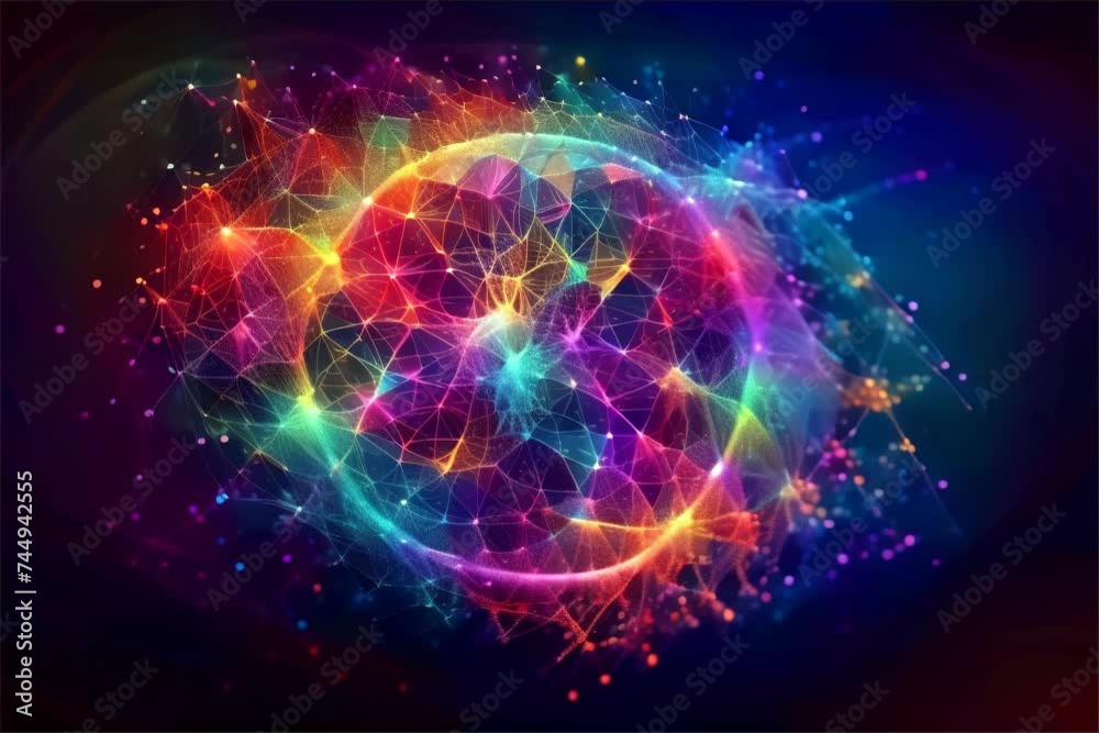 Colorful abstract background with lines and dots Colorful abstract background with lines and dots