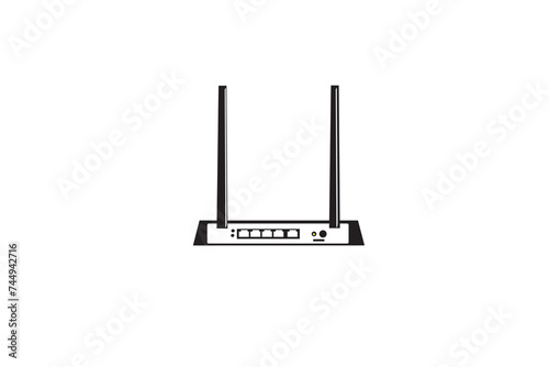 router vector logo simple black and white background