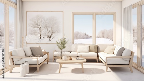 Nordic Light-Filled Lounge Create a light-filled minimalist sunroom inspired by Nordic design © Abdul