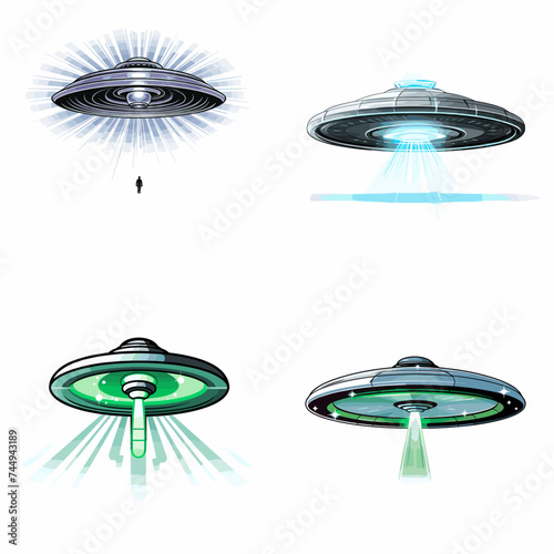 Alien Abduction Beam (Beam of Light for Abduction). simple minimalist isolated in white background vector illustration