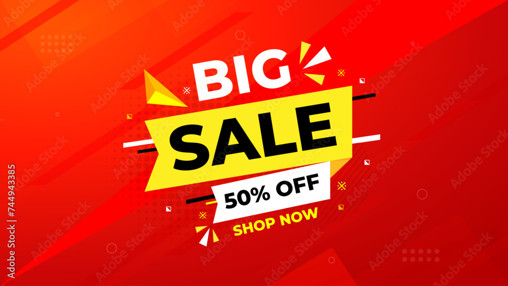 Big Sale Banner vector template. Offer Sale label and discounts background. Discount Promotion marketing poster design for web and Social. Big Sale Banner vector template. Offer Sale label and discounts background. Discount Promotion marketing poster design for web and Social.