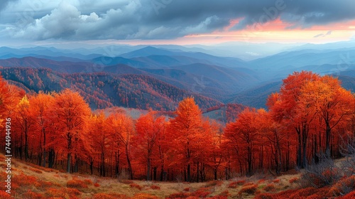 In the very heart of the Ukrainian Carpathians, a charming autumn forest reveals its splendor.