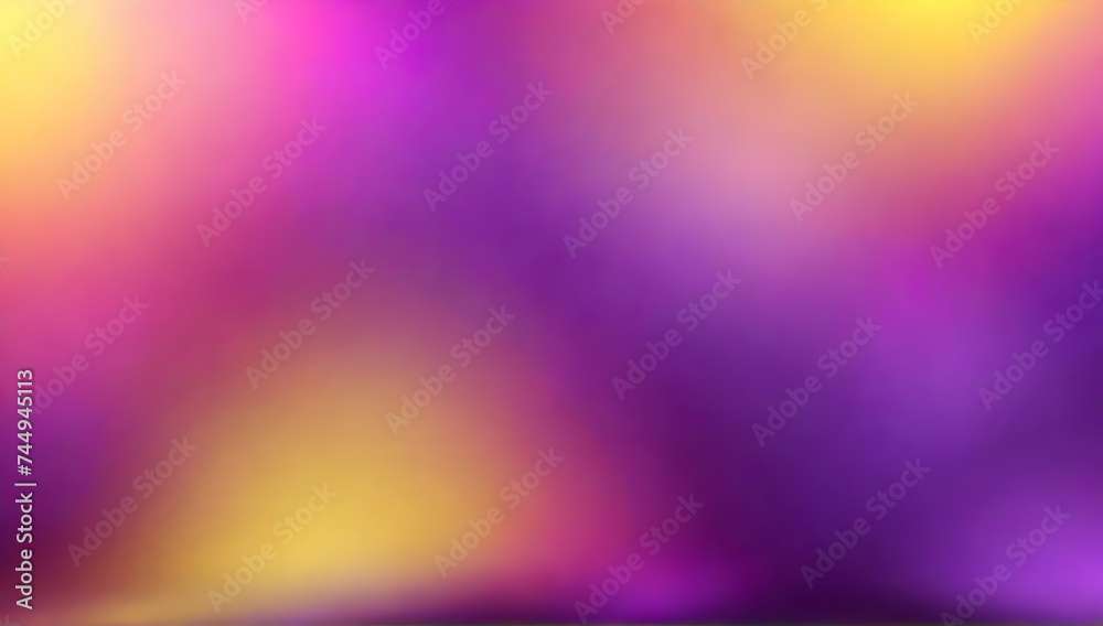 Watercolor blurred colored abstract background. Smooth transitions of iridescent colors. Gradient purple and yellow backdrop.