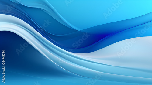 abstract blue wavy gradient color background, Abstract blue background with smooth shining lines , Abstract background with smooth waves in light blue tones. Soft elegant wallpaper background