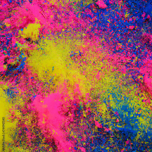 Colorful Holi festival background, Generative AI, Generative, AI © Alok