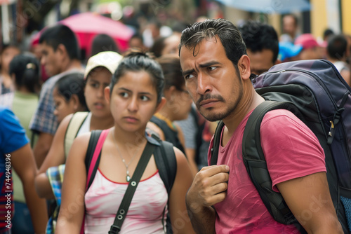Confused Latino migrants in new country looking for help 
